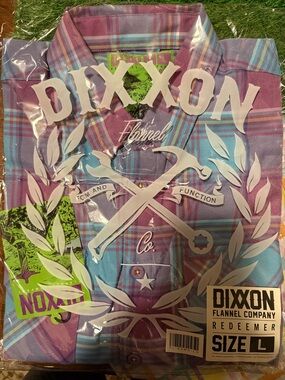 DIXXON Redeemer Purple and Blue Plaid Button-Down Shirt